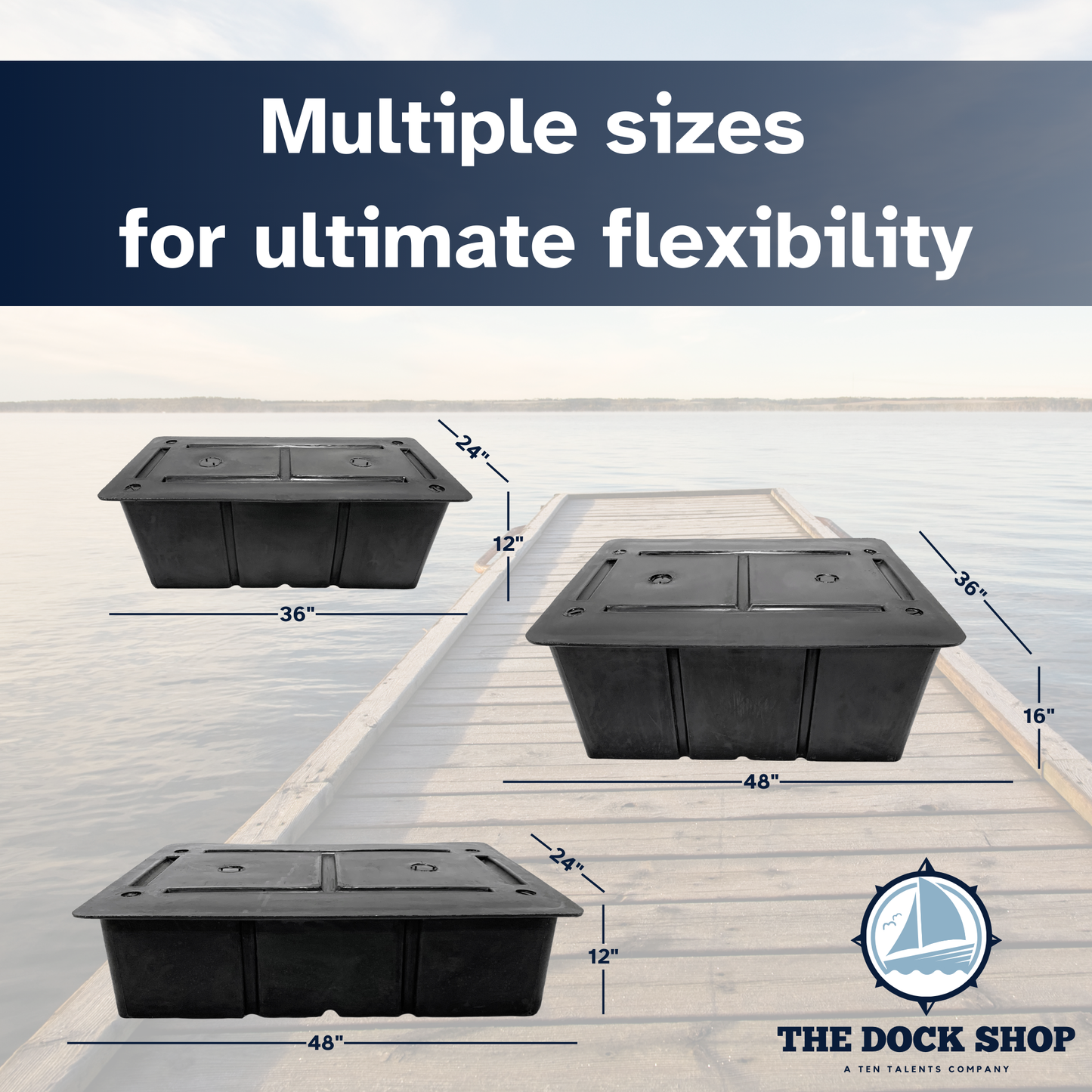 Eagle Float Dock Float Flange Style 4' X 4' (48" x 48")