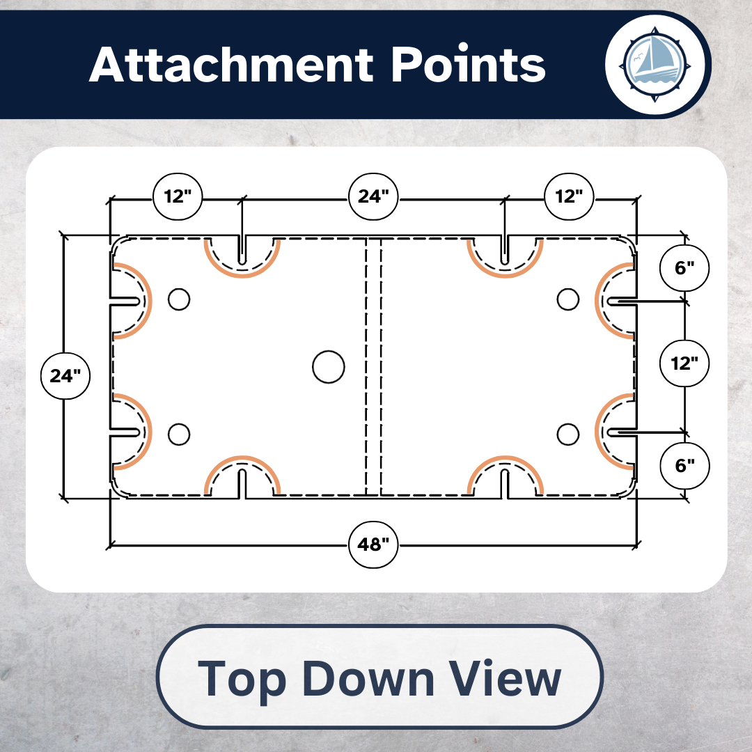 Eagle Float | Dock Float | 2' x 4' (24" x 48")