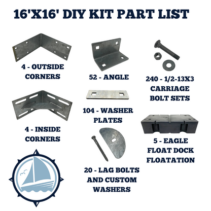 16'X16' DIY Dock Kit