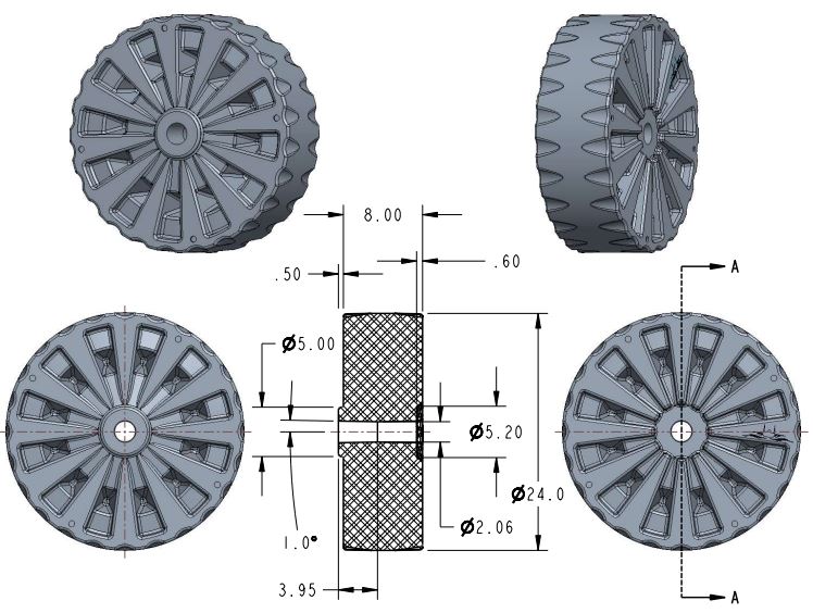 Eagle Wheel Universal 24” Dock Wheel