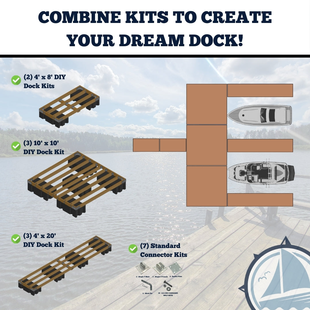 4'X20' DIY Dock Kit – The Dock Shop