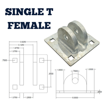 Single T Female Connector